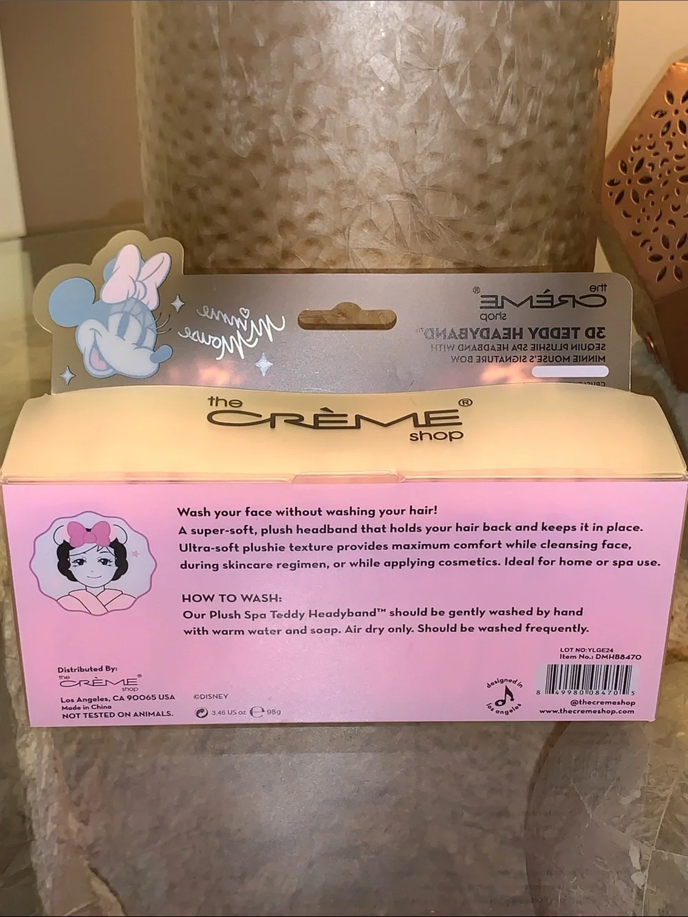 The Crème Shop x Disney Minnie Mouse Pink Sequin 3D Teddy Headband